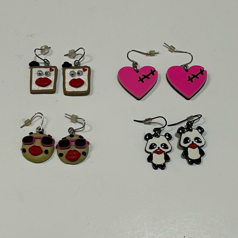 Unique, Fun Earrings - 4 Pairs